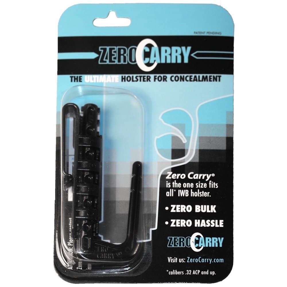 The Ultimate Gun Holster - Zero Carry V1.0 - Lightweight, Zero-Bulk, Concealed Carry Holster - One Size Fits All (.32 ACP and Up) - Fits Up to 5” Barrels - Fits Revolvers & Autos