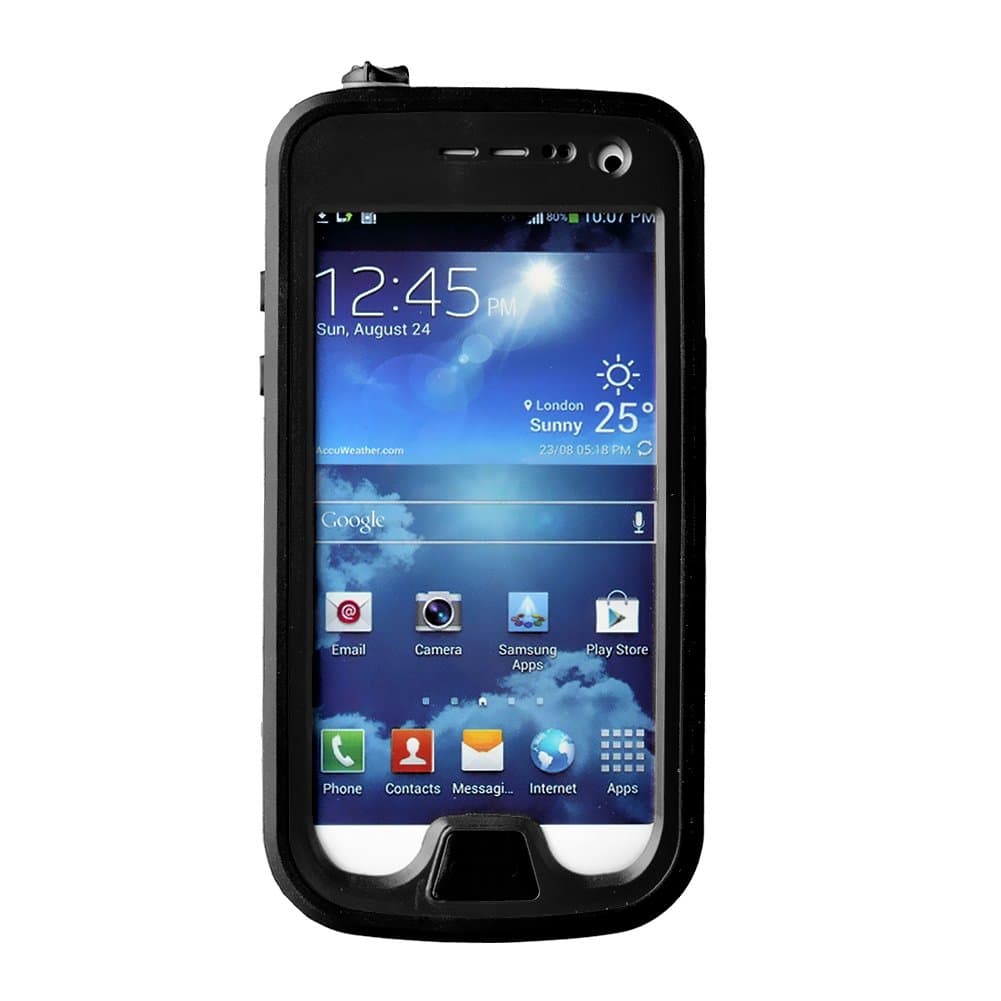 Samsung Galaxy S4 Mini Case, LERBO Waterproof Shockproof Durable Full Sealed Protection Case Cover for Samsung Galaxy S4 Mini(Black)