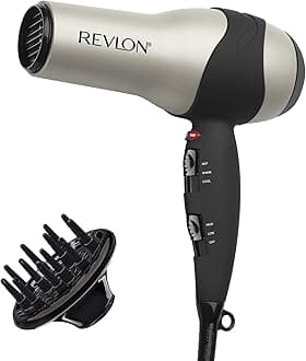 REVLON Turbo Hair Dryer | 1875 Watts of Maximum Shine, Fast Dry (Silver)