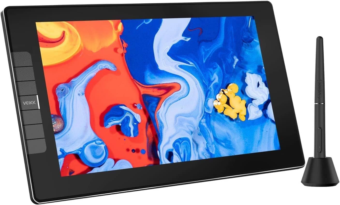 VEIKK VK1200 Drawing Tablet • Drawing Tablet With Screen • 11.6" Screen • 120% sRGB Color Gamut • 8192 Pressure Levels • Pen Display • Adjustable Stand Supports Windows, macOS, Linux