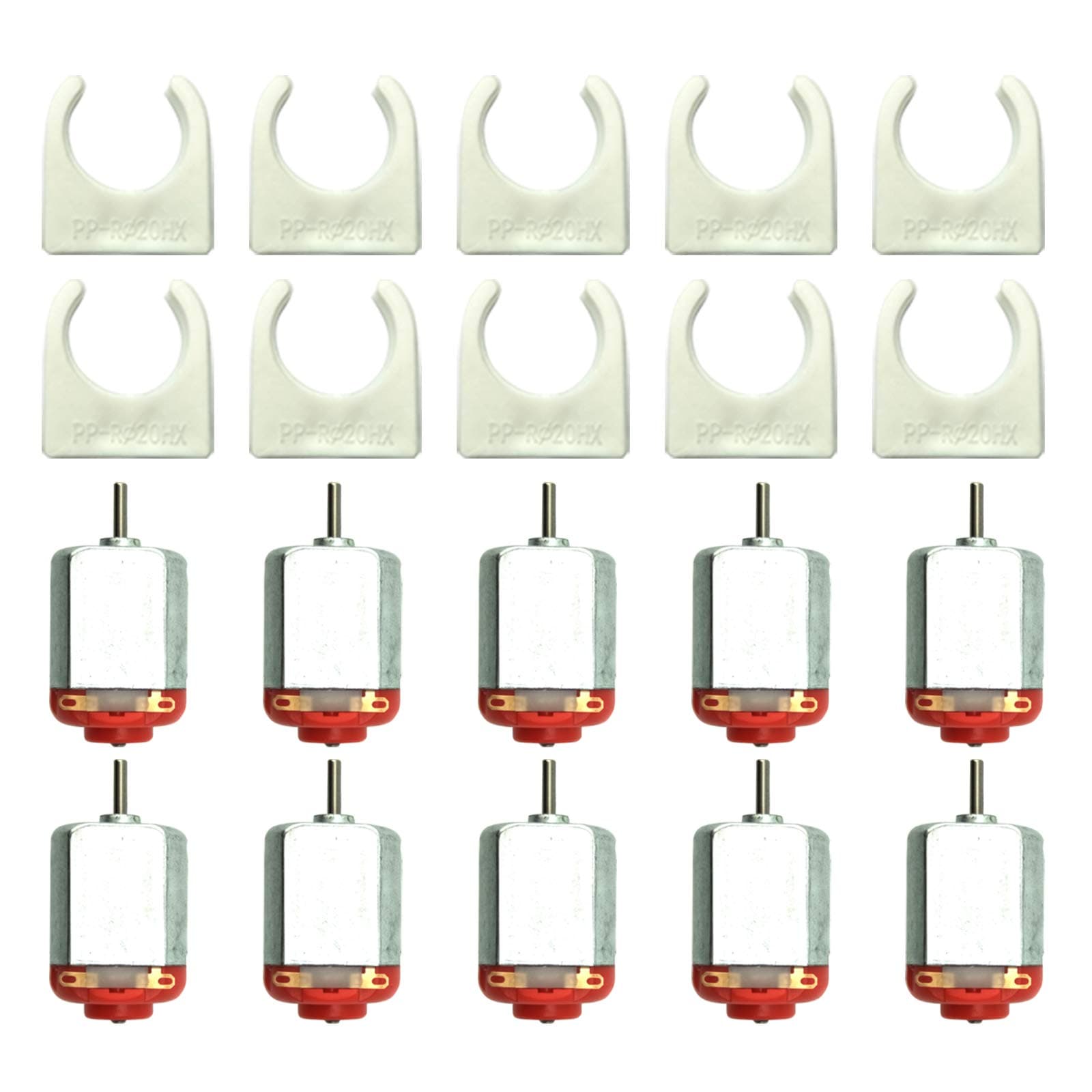EUDAX 10pcs Micro 130 DC Motor Strong Magnetic Carbon brush DC 3V -12V 25000 RPM Cars Toys Electric Motor, High Speed Torque DIY Remote Control Toy Car Hobby Motor, Metal Car Engine Motor Kit for Toys