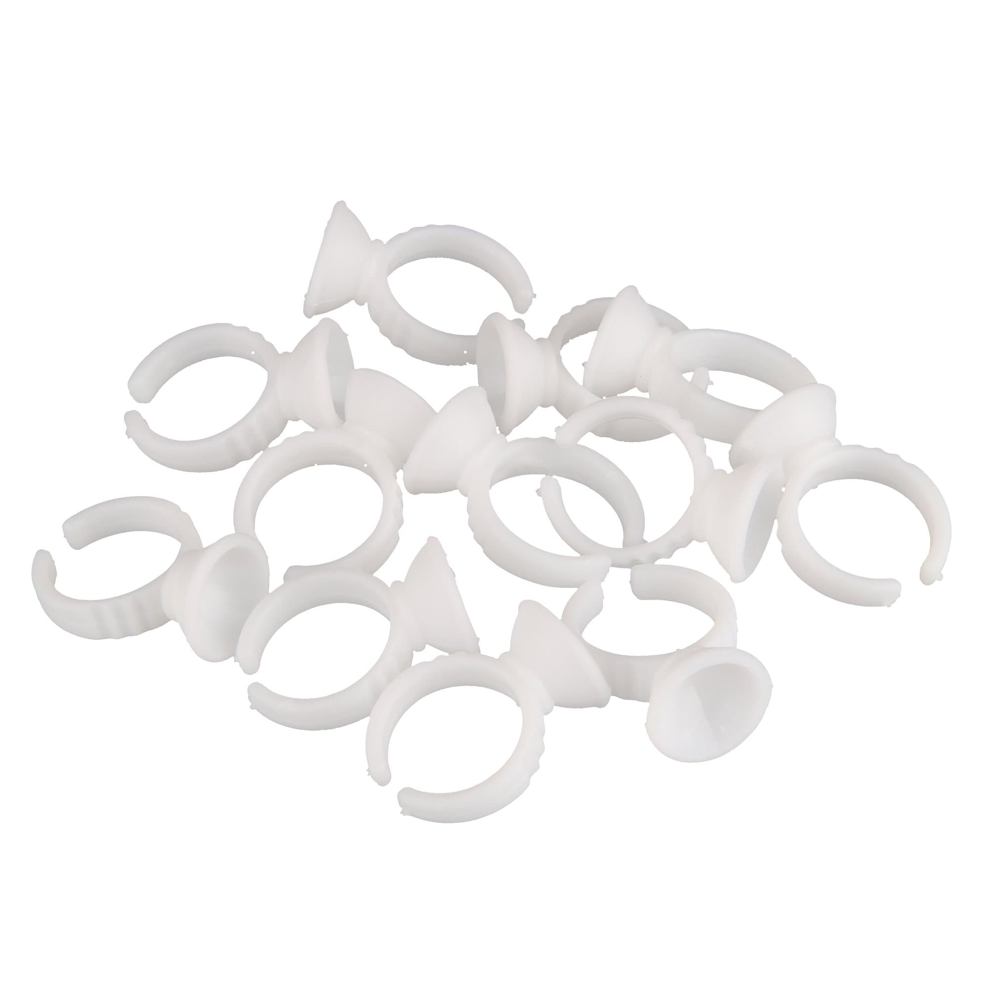 Alluring Disposable Glue Rings with Small Wells - Eyelash Extensions (QTY: 50)