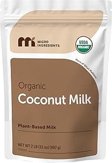 Organic Coconut Milk Powder, 2 Lb | Plant-Based Creamer for Coffee, Tea & Smoothies | Rich & Creamy, Easy Mixing | Non-GMO, Gluten-Free, Keto & Paleo Friendly