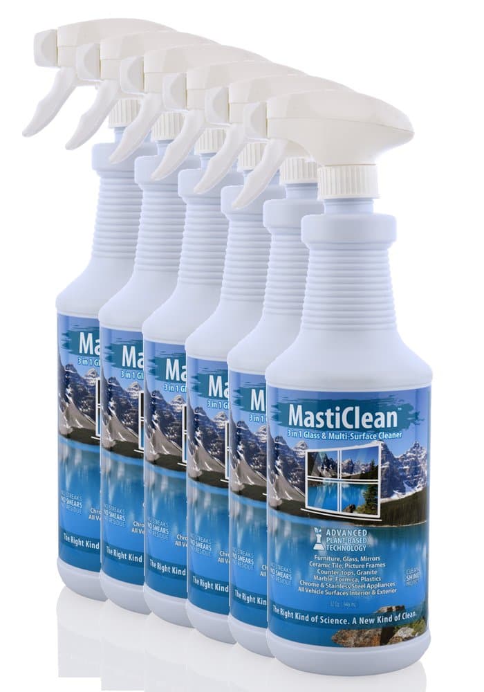 JS32-6 3 in 1 Glass and Multi-Surface Ammonia Free Cleaner, 32 fl. oz. Spray Bottle (Pack of 6)