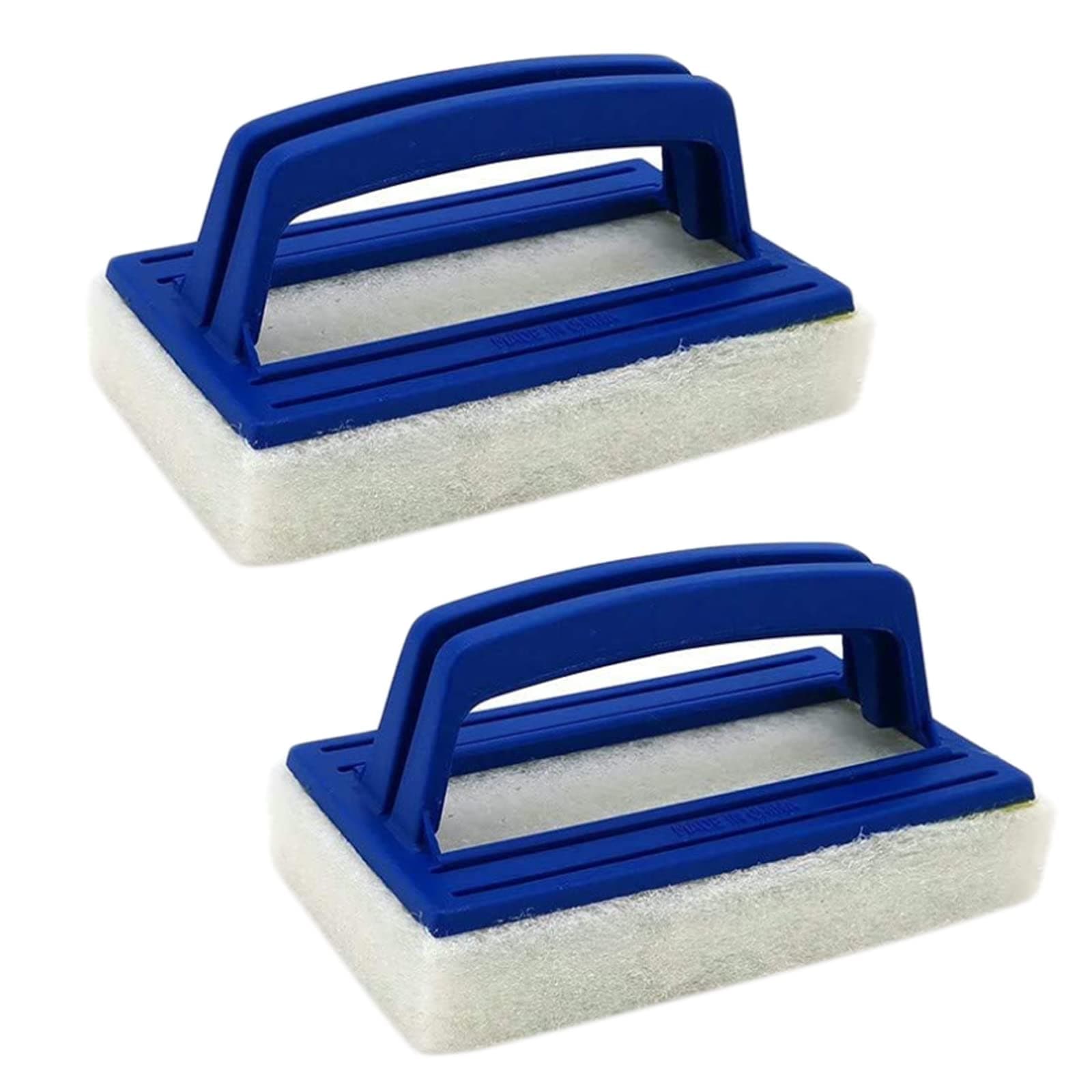 2 Pcs Pool Wall Brush,Sponge Pool Scrubbing Brush,Pool Waterline Scrubbing Brush,Soft Hot Tub Cleaning Brush with Handle for Spas Swimming Pool Fish Tank