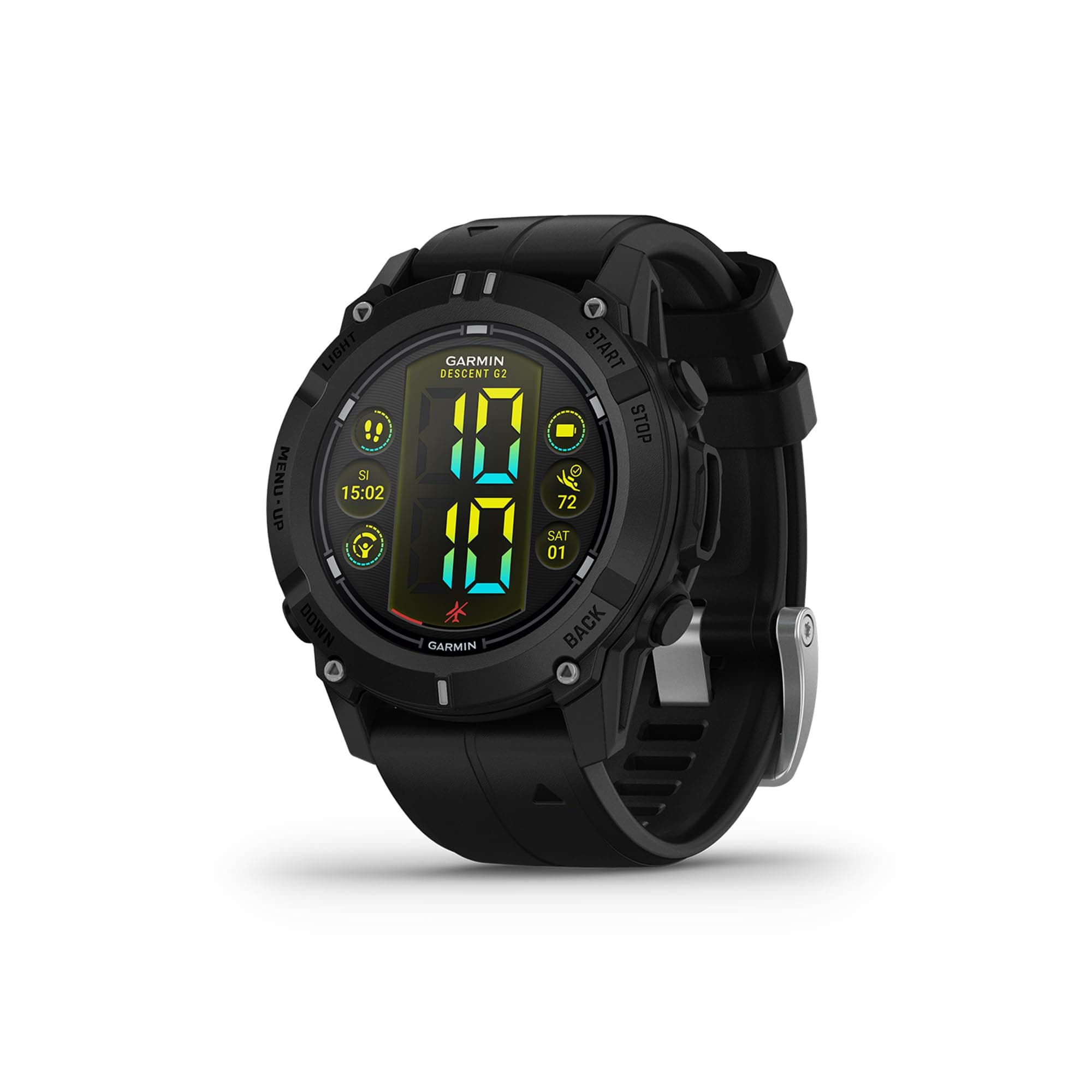 Garmin Descent G2, 46mm smartwatch & rugged multi GNSS Dive Computer,AMOLED display, multiple dive modes, 10ATM rating, health & wellness features, up to 10 days battery life, Black