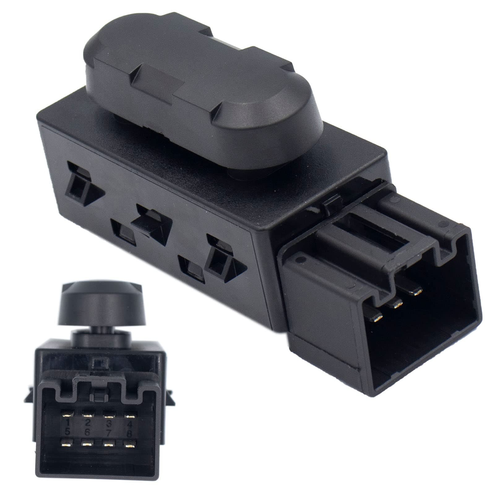 MOCW 6 Way Power Seat Adjust Switch Compatible with 2005-2015 Edge Escape Expedition Explorer Flex F150 F250 F350 F450 MKX Power Seat Switch Replace OE # PSW5, 9L3Z14A701A, 5F9T-14B709-AA, SW7258