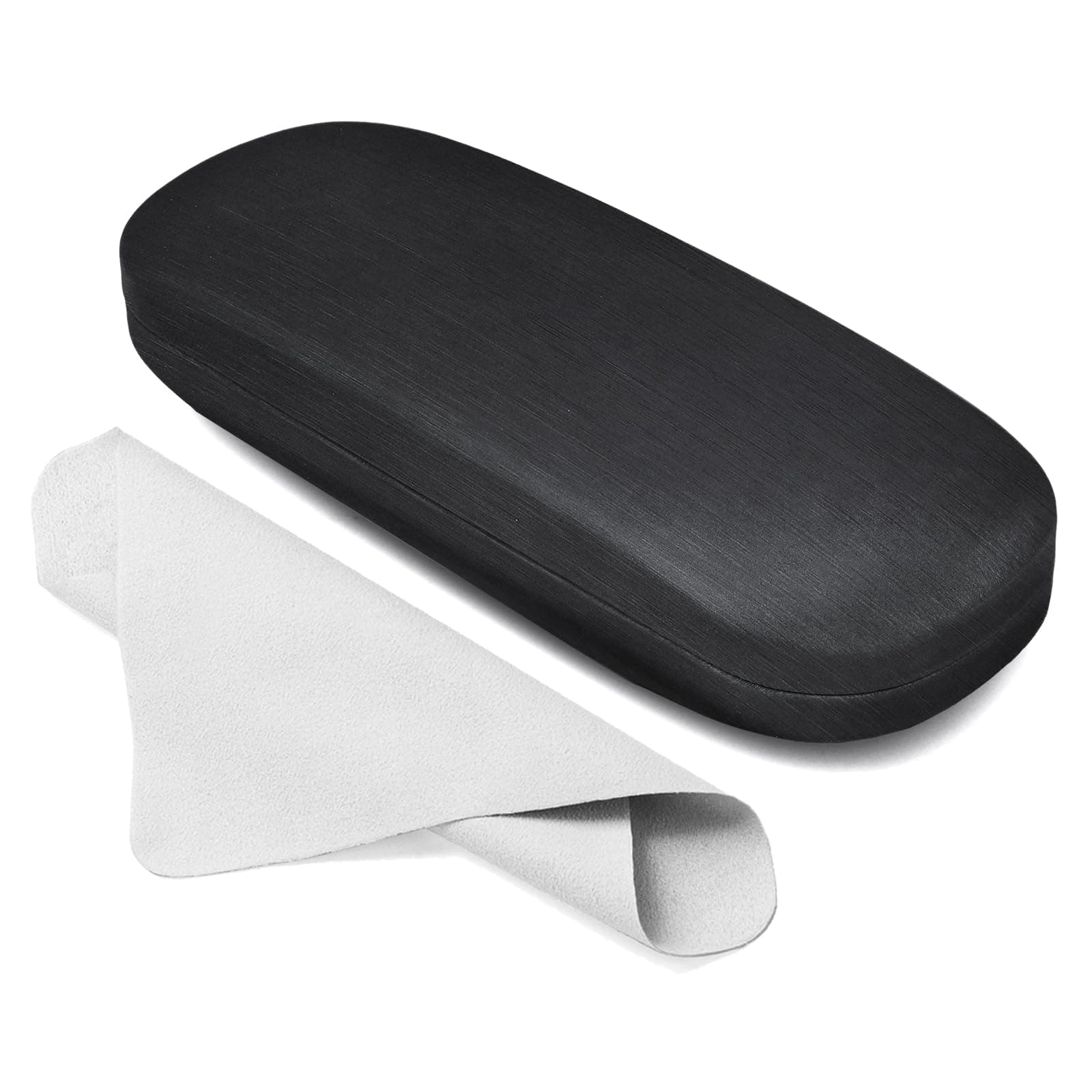 Glasses Case Hard Shell - PU Leather Eyeglasses Case for Sunglasses Eye Glasses with Cleaning Cloth