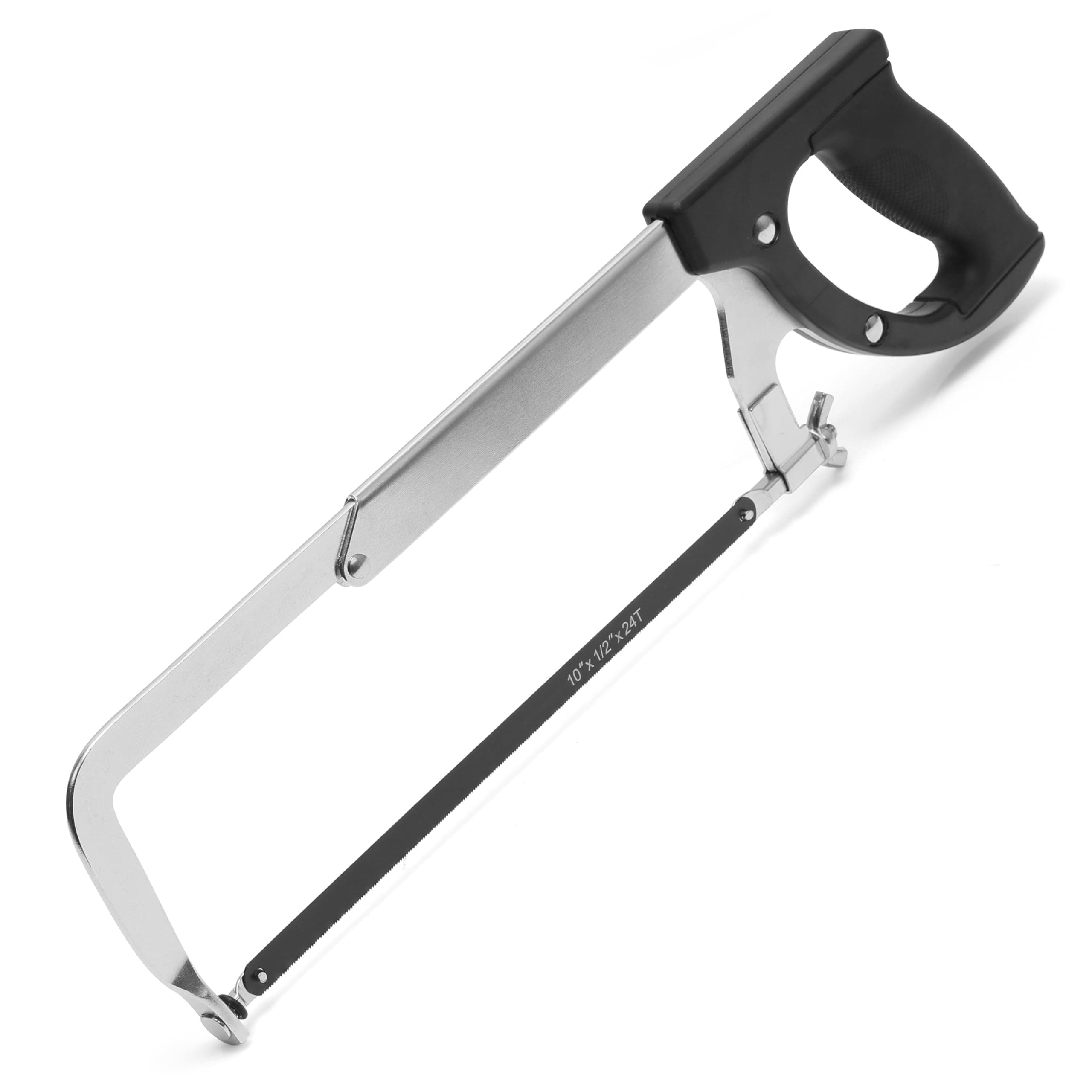 GreatNeck 125 12 Inch Solid Steel Adjustable Frame Hacksaw, 10 Inch Saw Blade, 12 Inch Saw Blade, Portable Hacksaw, Steel Hacksaw Blade Handle
