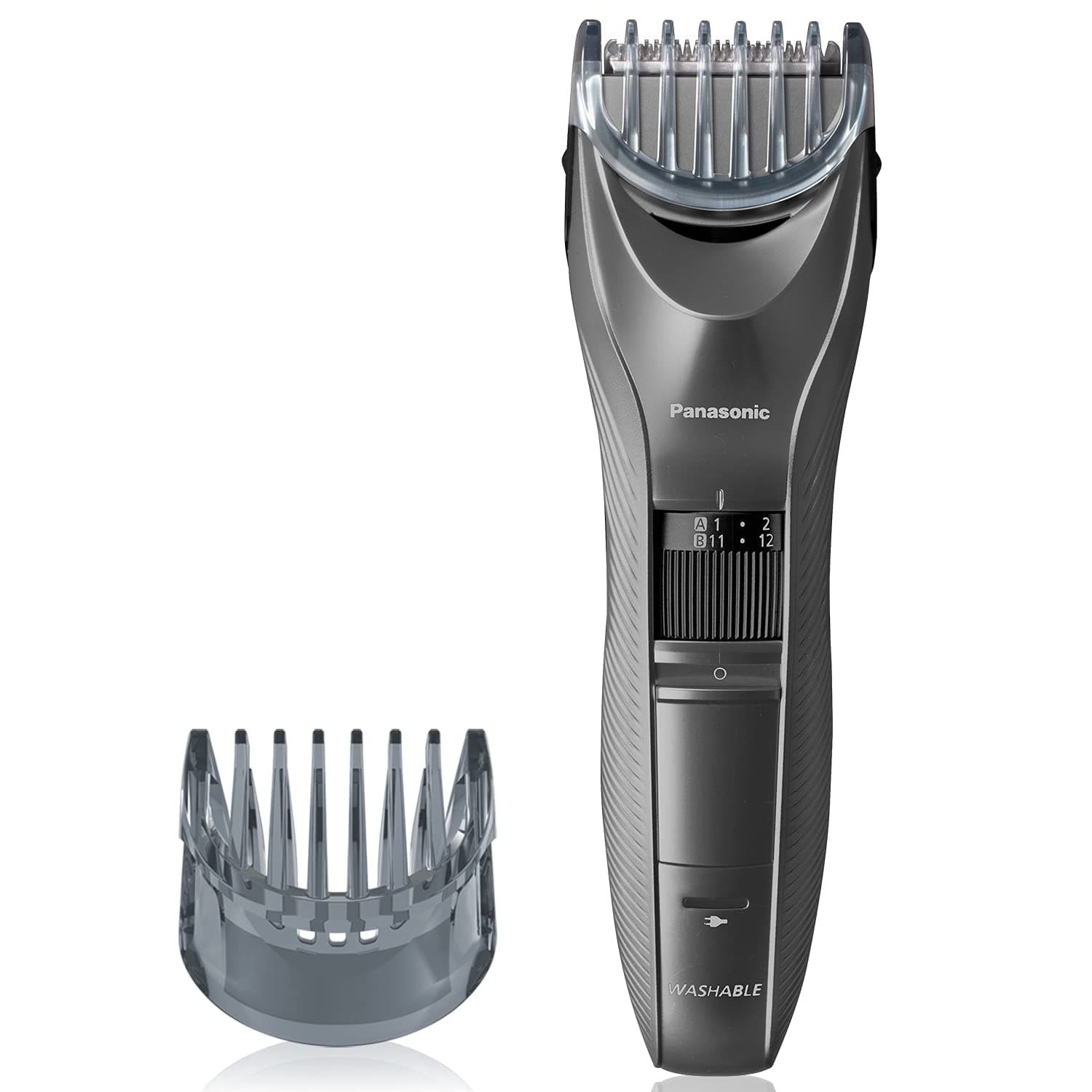 Performance Hair Clipper with 2 Accessories and Adjustable Length Adjustments, Wired or Cordless Hair and Beard Trimmer - ER-GC63-H (Silver)