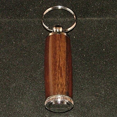 Pill Case Keychain in Formosa KOA and Chrome