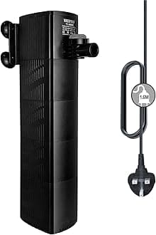 Internal Fish Tank Filter with 4-Stage Sponge Filtration, Strong Suction, 23W Adjustable Water Flow Submersible Aquarium Filter Pump for 350l~500l Tropical Large Fish Tank, TC-3000C(1400L/H)