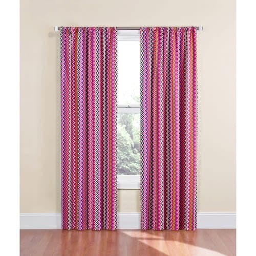 Eclipse Kids Chevron Energy-Efficient Blackout Curtain, Bright Multi