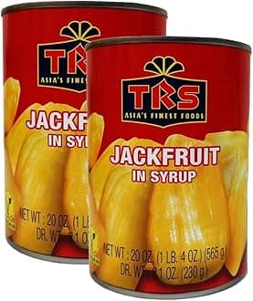 Jack fruit In Syrup - TRS, Canned Jackfruit, Ready To Eat, Jack fruit Chunks Used In Both Sweet And Savory Dishes, Indian Origin-565G (Pack Of 2)