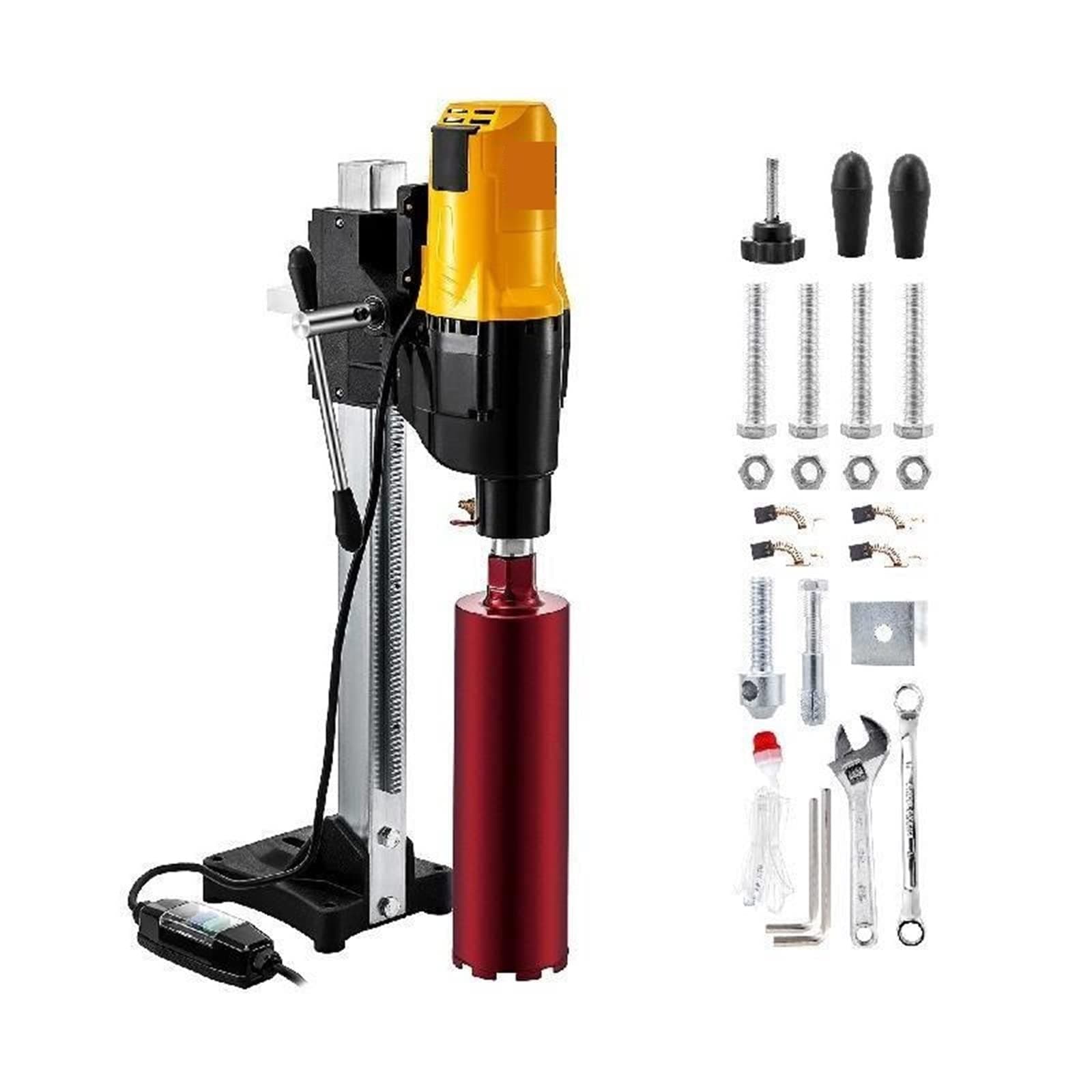 255Mm Vertical Diamond Rig Stand 4450W Heavy Duty Engineering Bench Wet Dry Concrete Marble Drilling Machine