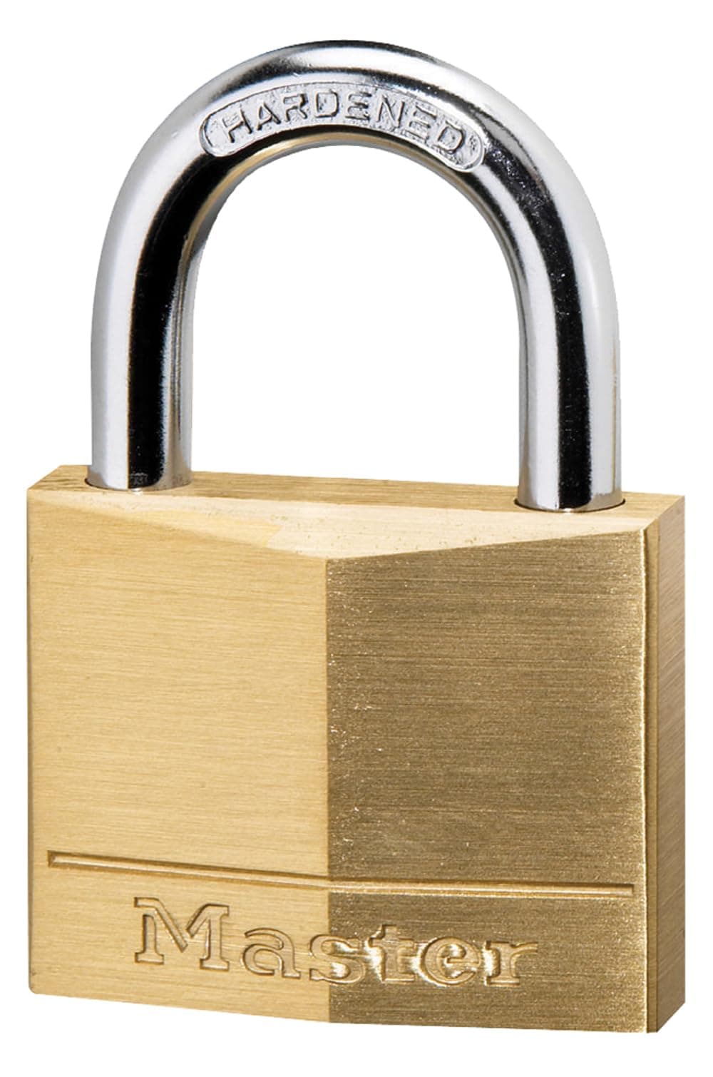 Master Lock 140D Solid Brass Keyed Different Padlock with 1-9/16-Inch Wide Body, 1/4-Inch Shackle
