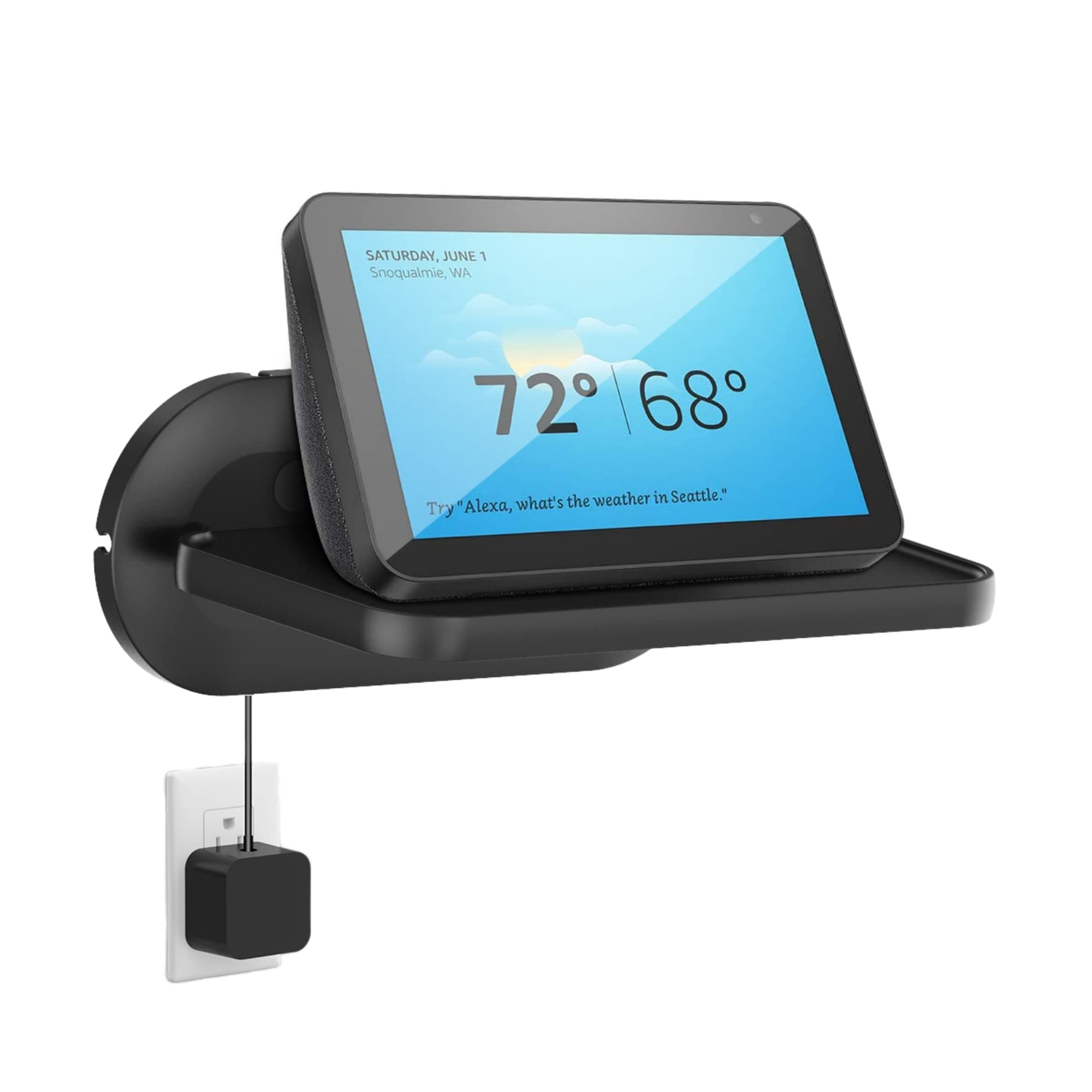 HomeMount Show 8 Wall Mount - Space-Saving Smart Home Mount Compatible with Google Nest Hub Max and Portable Speakers & Show8 (1st & 2nd Generation, 2019 & 2021 Released