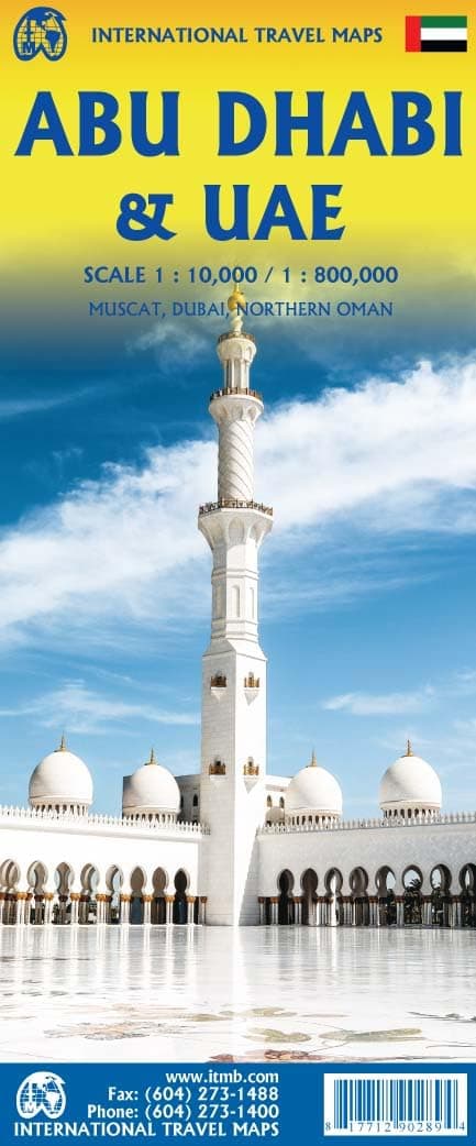 Abu Dhabi & UAE Travel Reference Map 1: 10,000/800,00