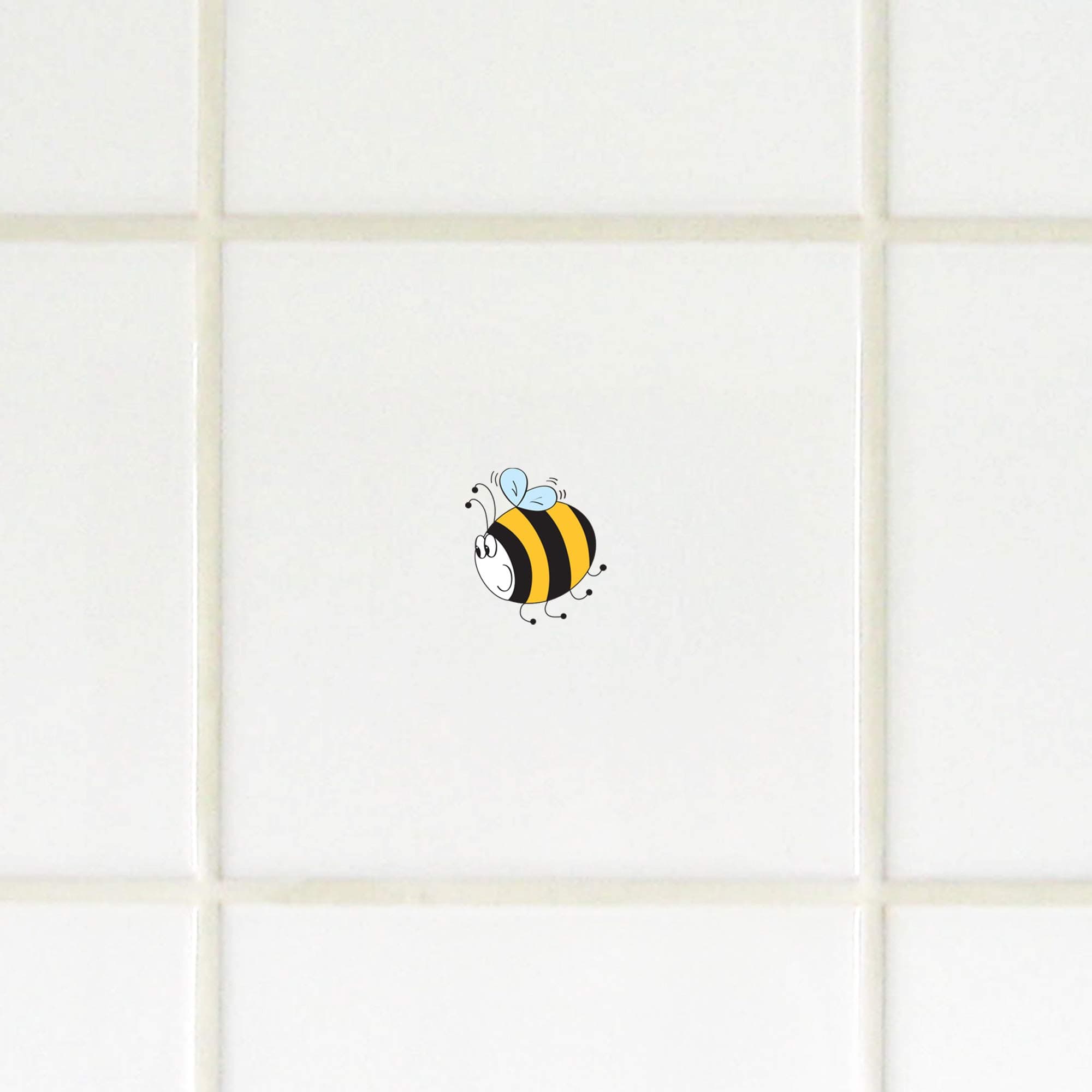 Water Slide Tile Transfers Inset Small Bumble Bee 10 Pack