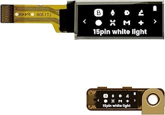 elecsung 1PCS OLED LCD Display Module, 0.91" 4 Wire SPI Serial OLED Screen Driver,128x32 3.3V ~ 4.2V for Ledger Nano S (15Pin White Light, 1pcs)
