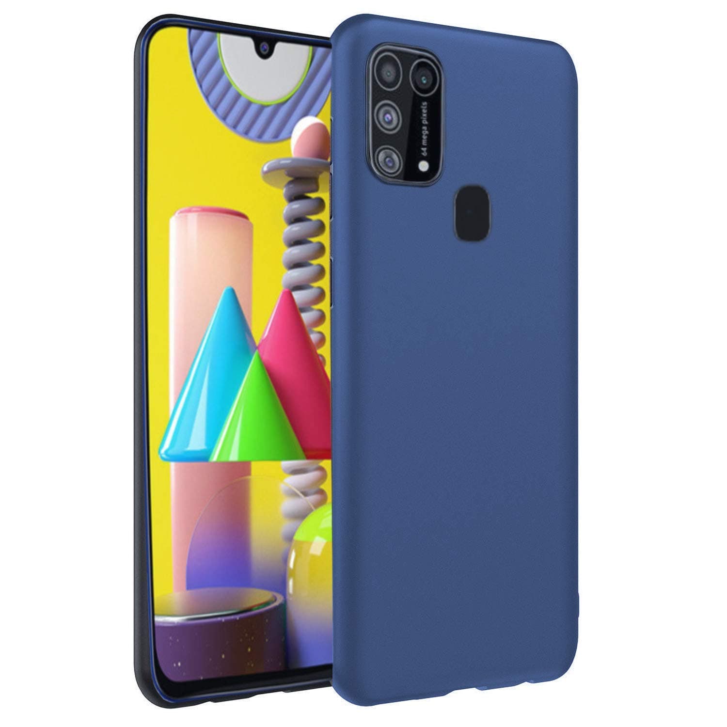 ValueActive Back Cover for Samsung Galaxy M31 (Silicone_Blue)