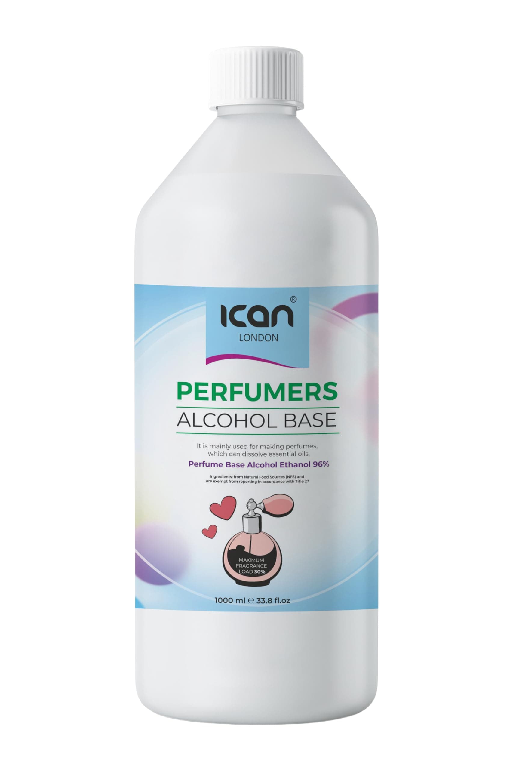 Perfumers Alcohol Base DIY Perfume Base Make your own Perfume 1000ml (1 litre)