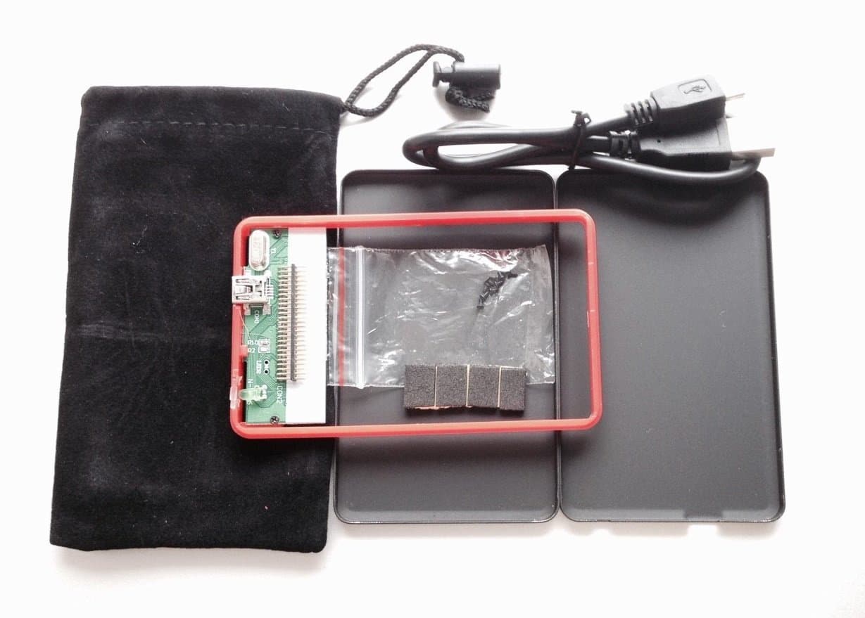 1.8-inch CF(IDE 50pin) Hard Drive Enclosure Case with USB2.0 Cables for Toshiba R100 R200 Hard Drive