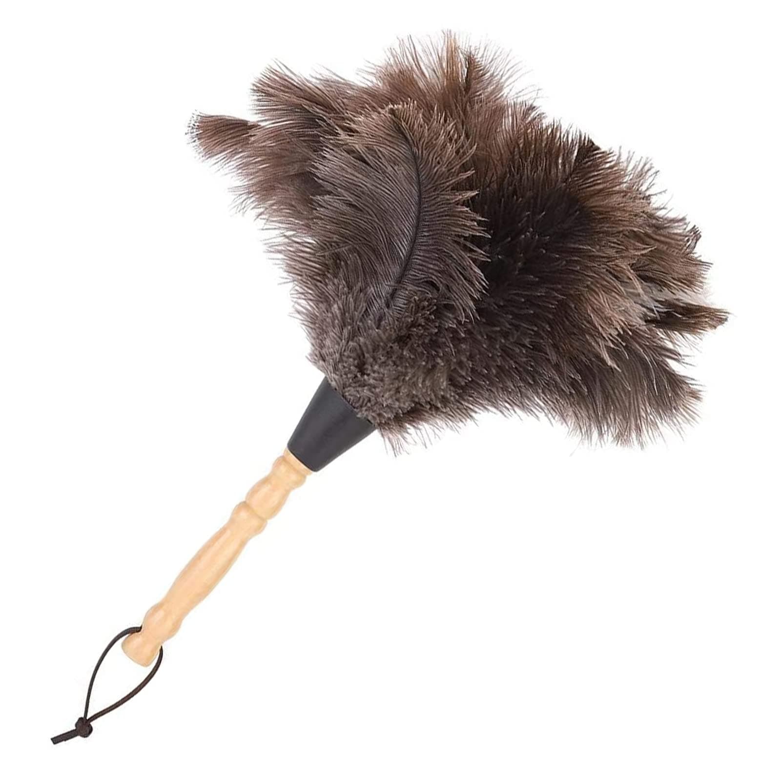Ostrich Feather Dusters, Real Feather Duster, Anti Static Dusters with Wooden Handles, Cleaning Tool for Office, Home Living Room, Bookshelf, Keyboard (35CM)