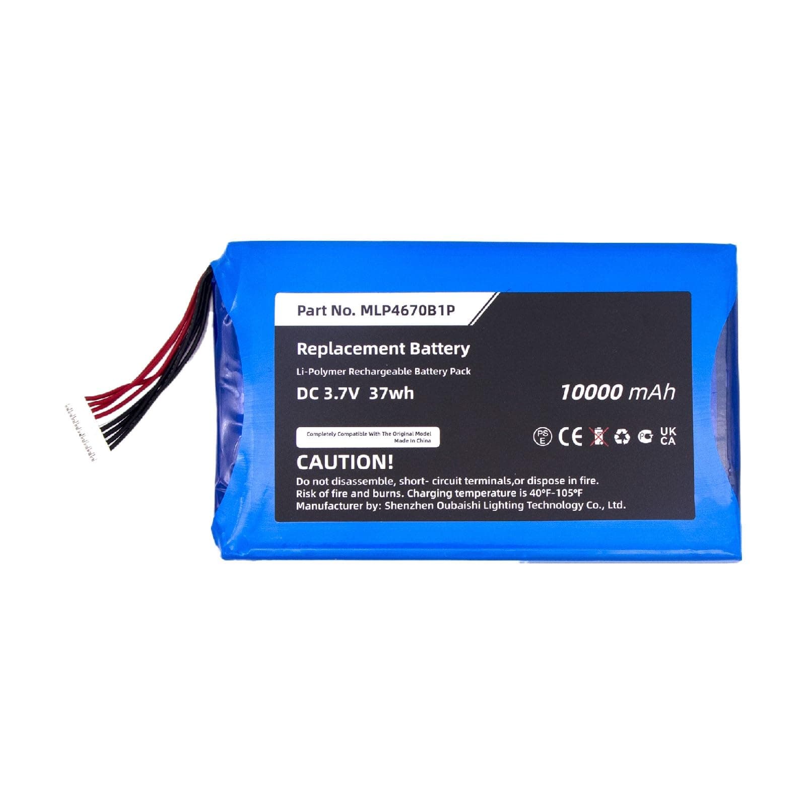 Replacement Battery for Autel Maxisys MS906BT MS906TS MS906S MS906BT MS906TS, fits Part no MLP4670B1P 10000mAh