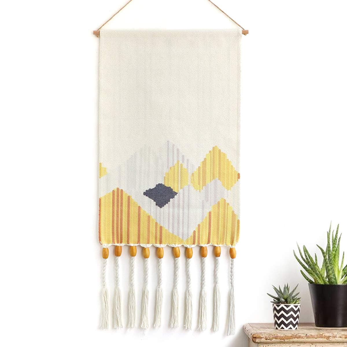mountain macrame wall hanging