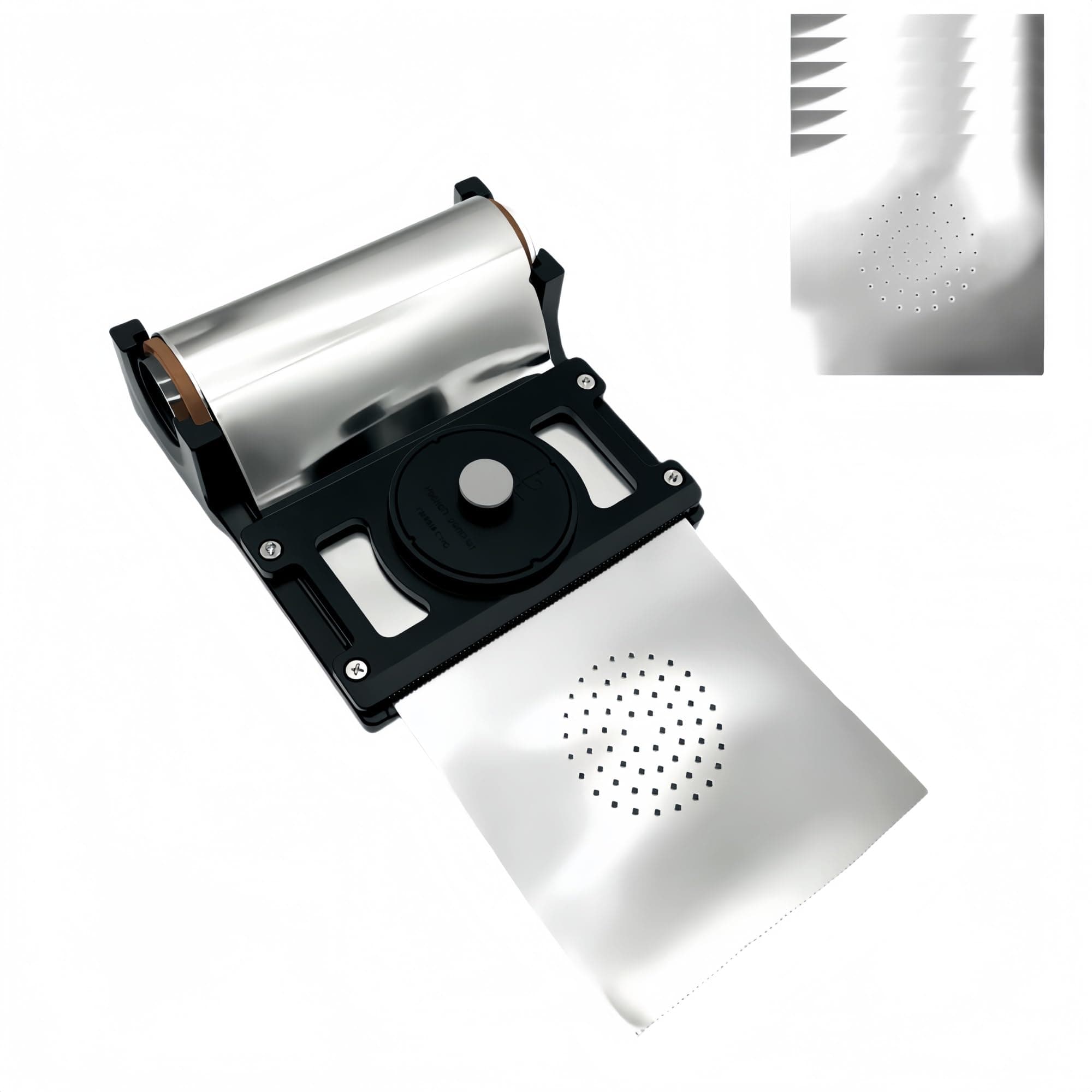 Hookah Aluminum Foil Puncher Machine with 1PCS Shisha Rolling Foil 49 Feet BBQ Tools Foil Dispenser Hookah Accessories Setfoil Shisha Foil Cutter Slide6.4Inch*6.6Inch (Puncher with Foil)