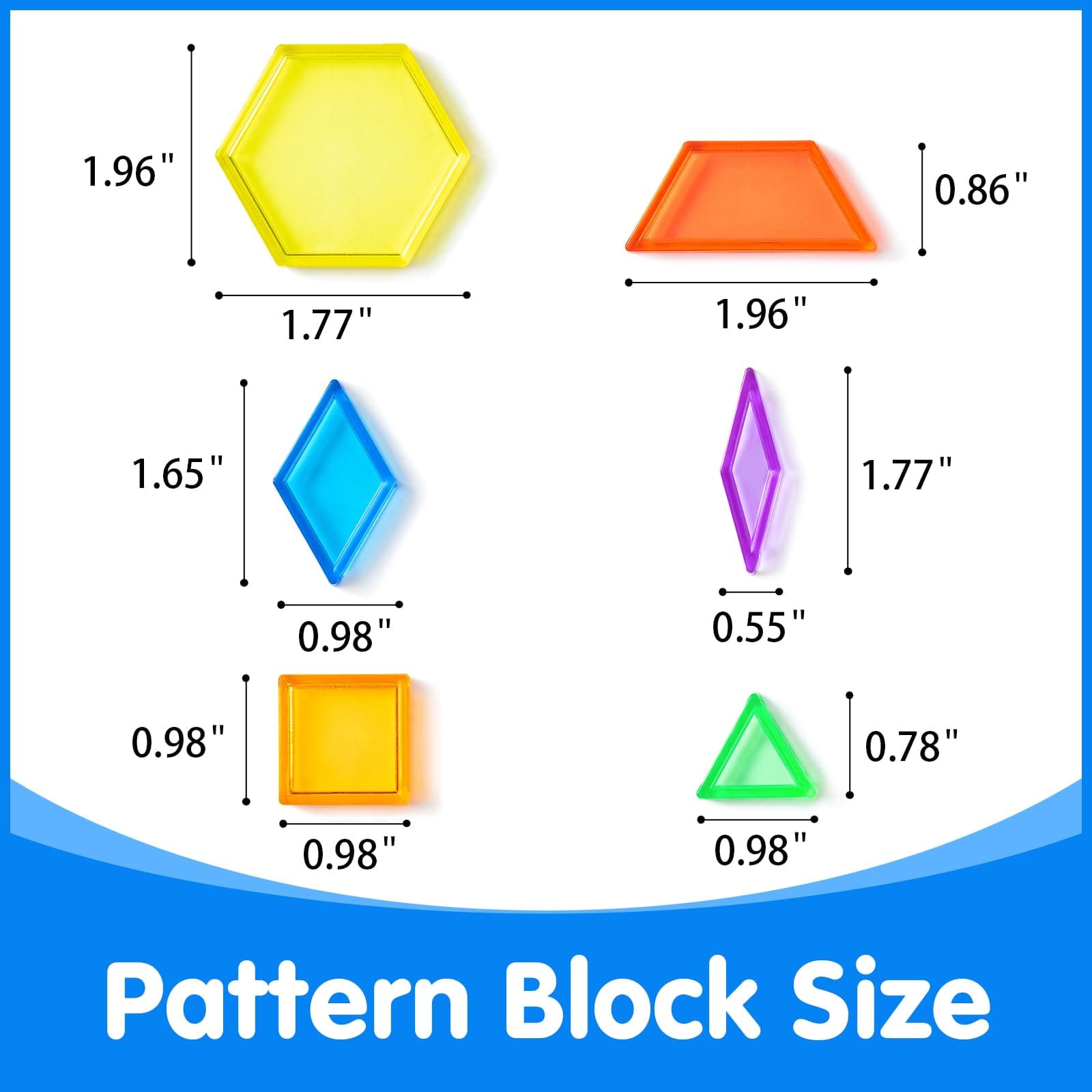 140 Pcs Translucent Plastic Pattern Blocks,Shape Blocks,Translucent Toys for Light Table, Light Table Manipulatives,Includes 46 Activity Cards and Storage Box