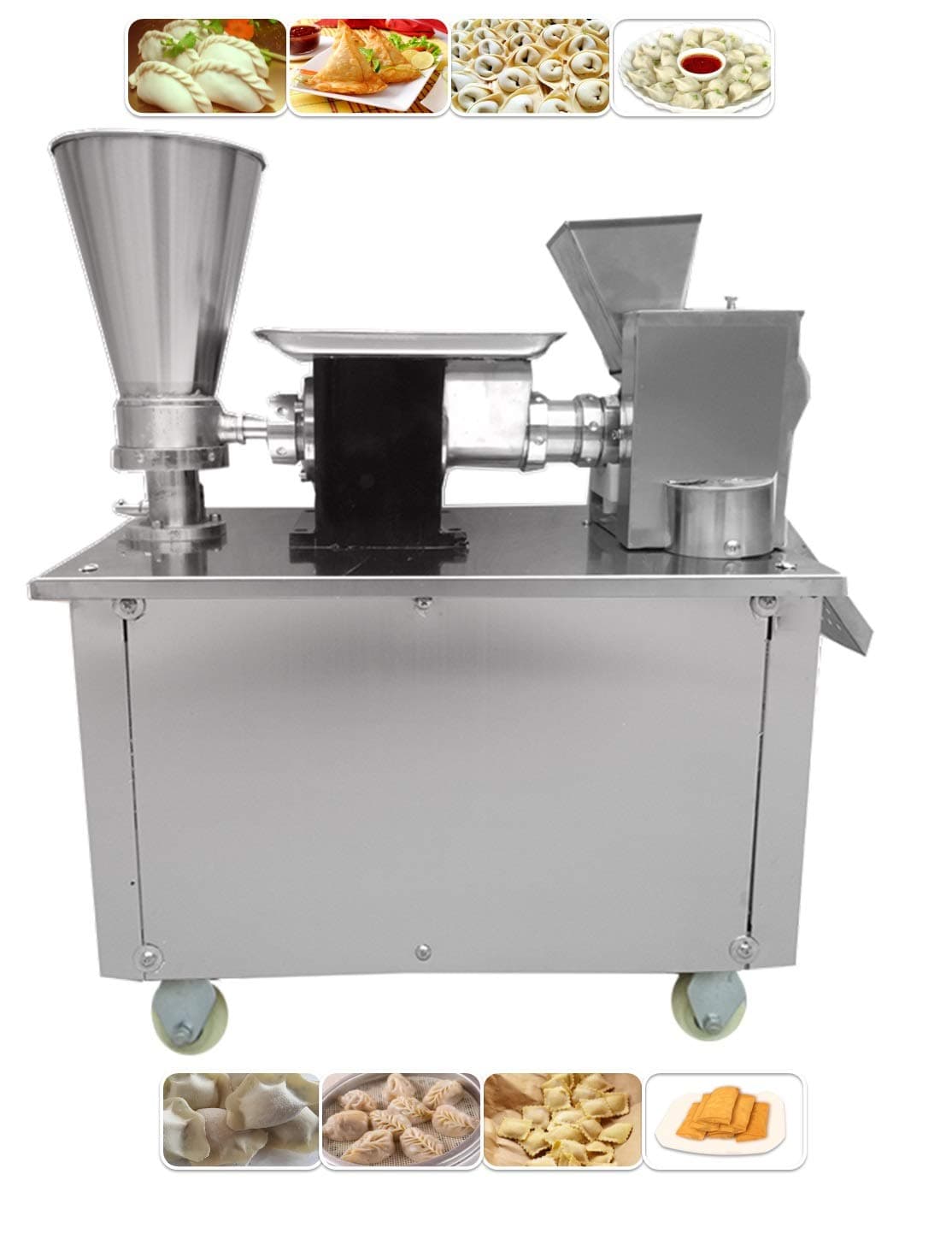T. X. 4800pcs/h Dumpling machine Stainless steel Dumpling maker machine automatic empanada machine for samosa/Spring rolls/Pierogi/Ravioli/momo with 1 mold(220V/50HZ,spring roll maker)