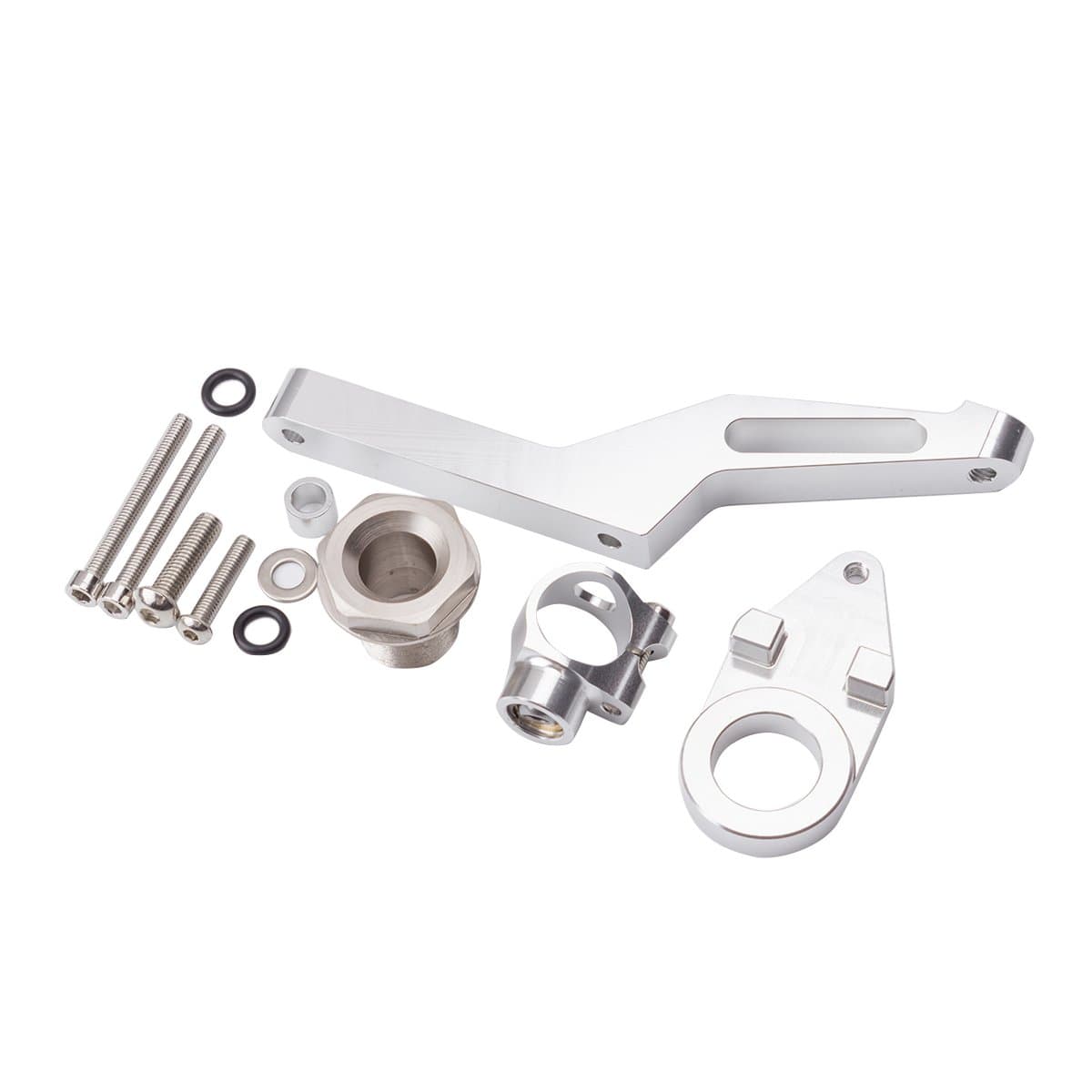 FXCNC Racing Motorcycle CNC Steering Damper Stabilizer Buffer Mounting Bracket Kit Compatible with Ninja 600 ZX636 ZX6R ZX-6R 2009-2019