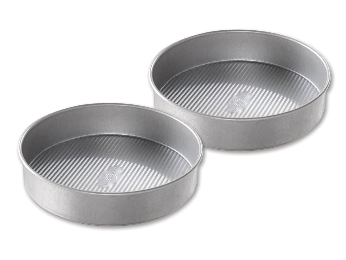 Bakeware Round Cake Pan, 9 inch, Nonstick & Quick Release Coating, Made in the USA from Aluminized Steel, Set of 2
