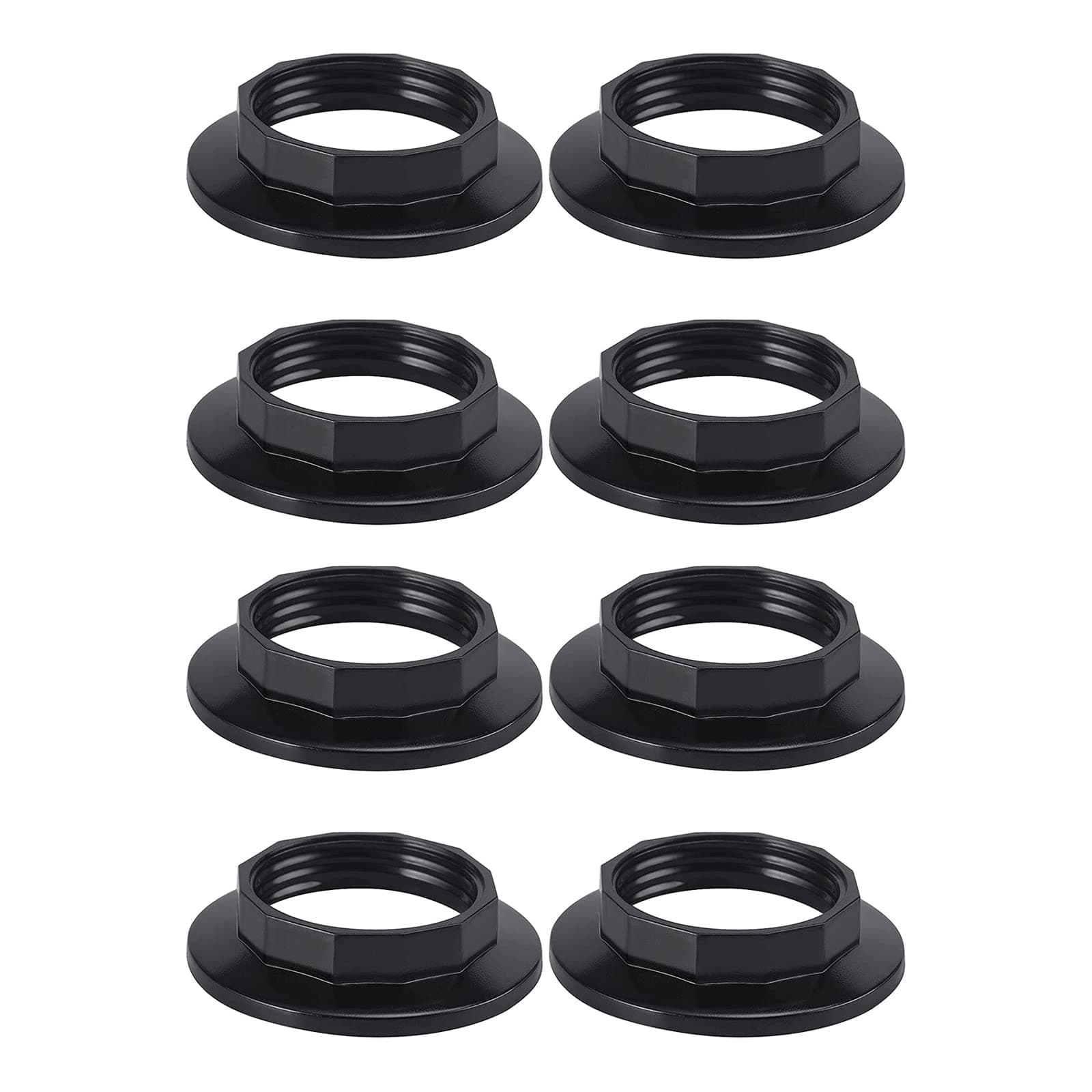 8 Pcs E14 Lamp Shade Reducer Ring Lamp Holder Twist Lock Socket Replacement Ring Lampshade Base Accessories for Desk Lamps