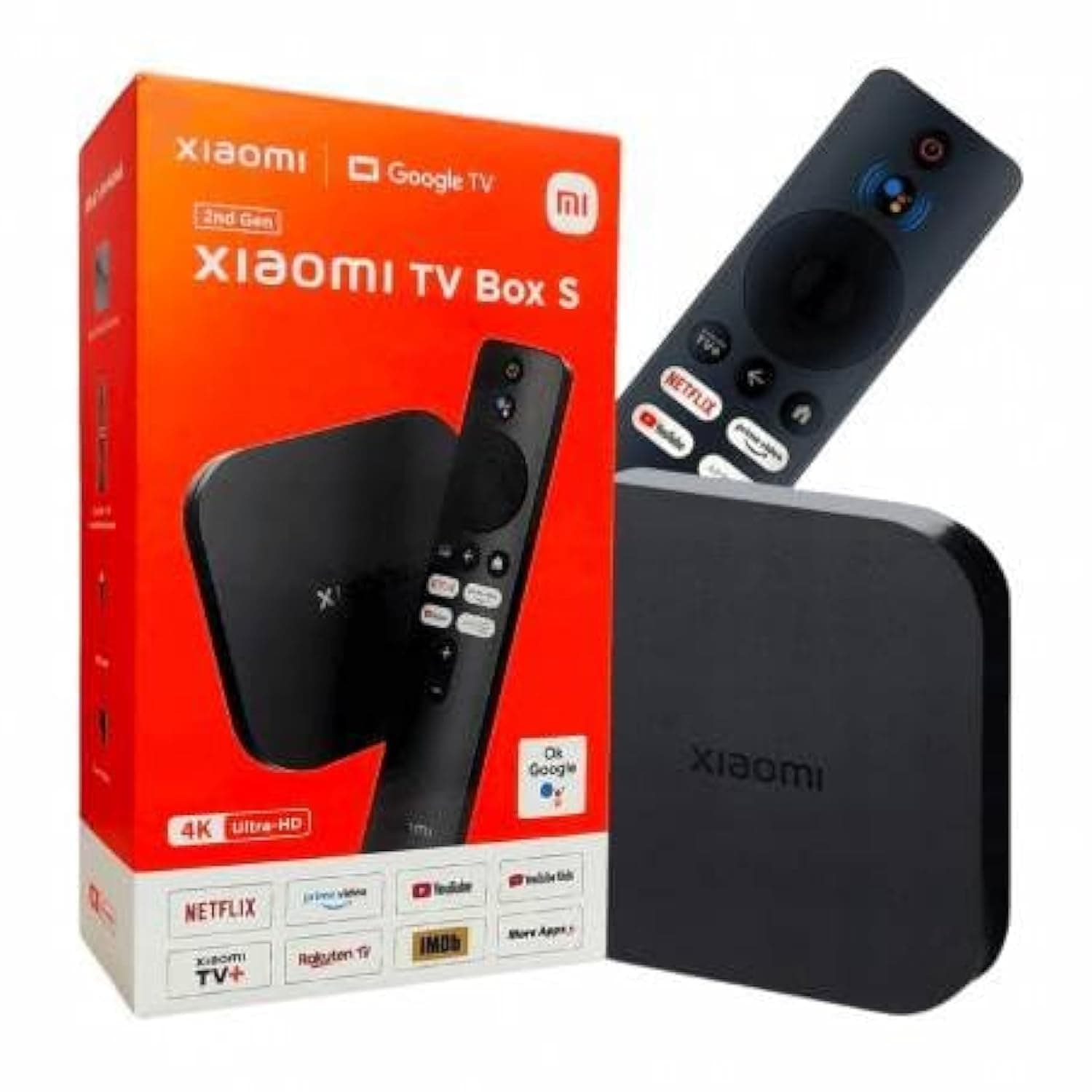 Xiaomi Mi Box S (2nd Gen) with 4K Ultra HD Streaming Media Player |Dual Band Connectivity |Google TV And Google Assistant & Remote Supported - Black