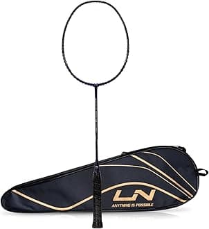 G-Force Superlite Max 10 Carbon Fibre Badminton Racket with Free Full Cover(80 Grams, 28 Lbs) (Midnight Blue/Silver/Lime)