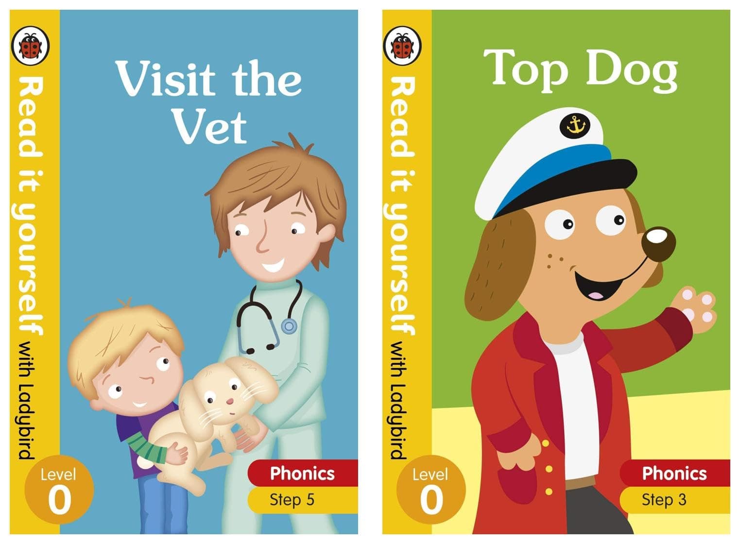 Top Dog – Read it yourself with Ladybird Level 0: Step 3 [Hardcover] Hughes, Monica and Jevons, Chris & Visit the Vet – Read it yourself with Ladybird Level 0