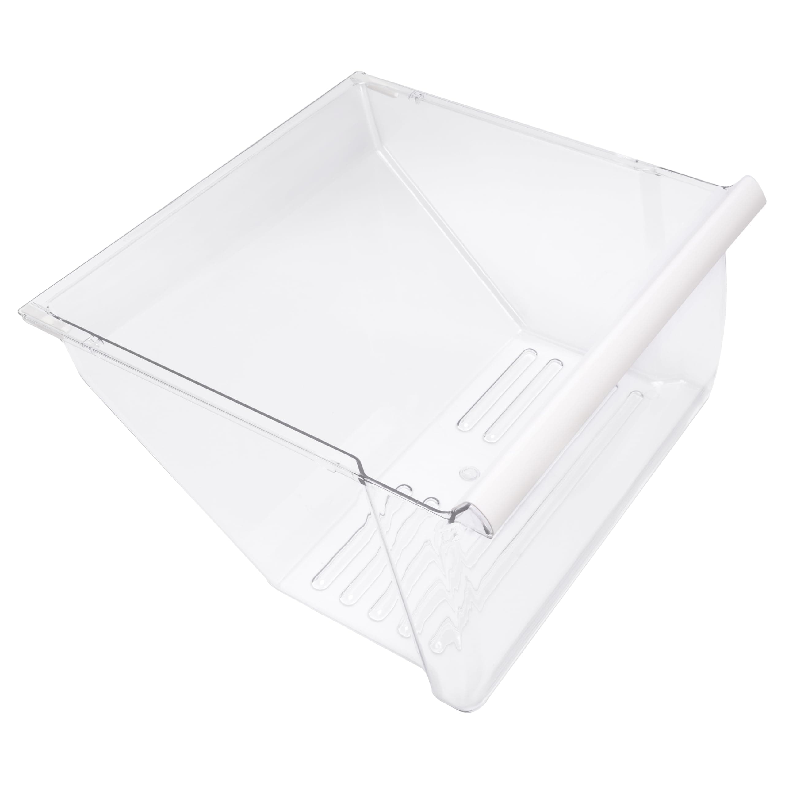 2188664 Crisper Drawer Bin (Lower) Replacement for WP2188664 Compatible with Whirlpool, Kenmore, Maytag, Kitchenaid Refrigerator Clear Crisper Pan W/White Handle Plastic（PS)