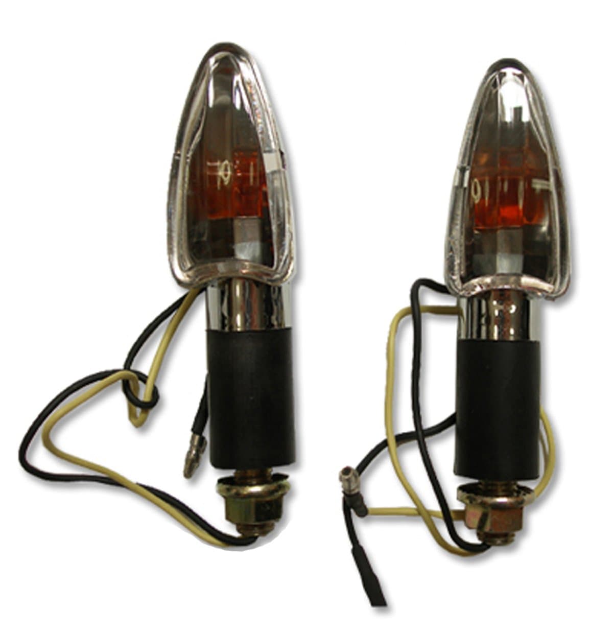 Chrome Arrow Motorcycle Turn Signals Indicator Blinker Lights Pair (2 lights) for Yamaha RD 250,RD 350,RD 400