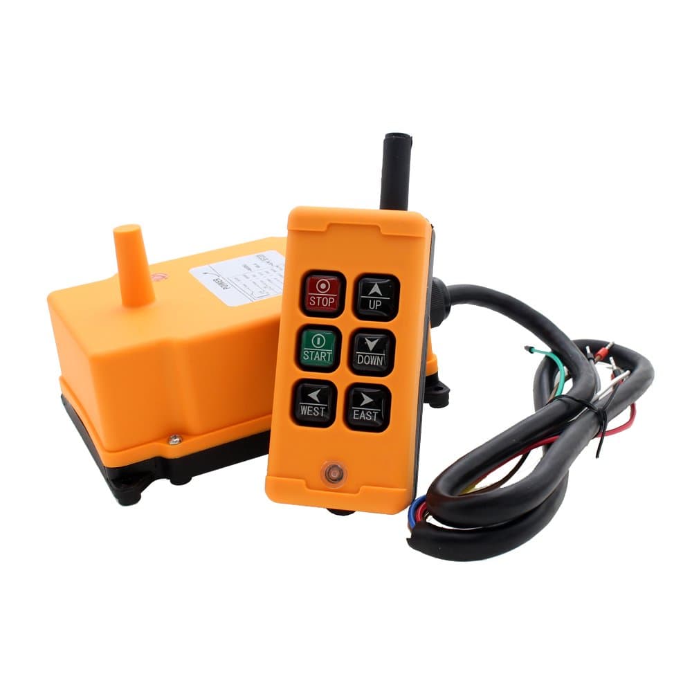 6 Key Crane Industrial Remote Control Wireless Transmitter Push Button Switch (AC/DC 12-24V)