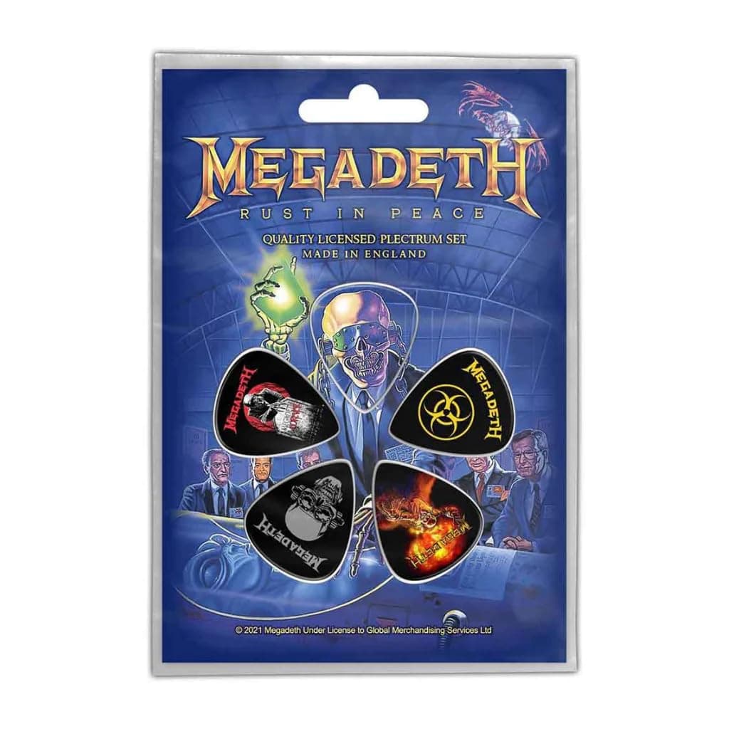Megadeth Guitar Pick Set # 1 Rust in Peace 5 Pieces Plek Plek