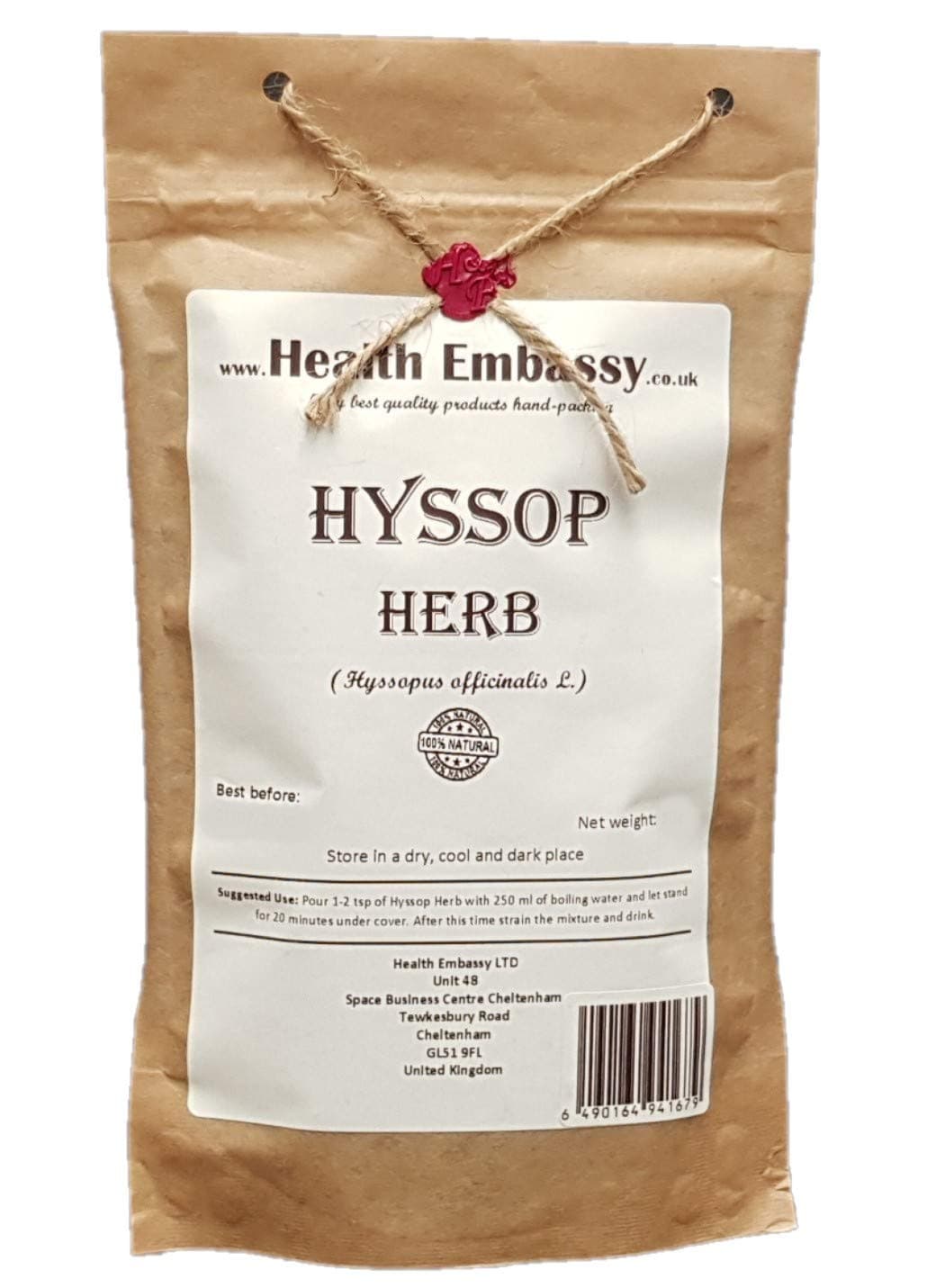 Health Embassy Hyssop Herb Tea | Hyssopus officinalis L | 50g