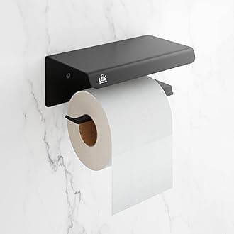USF Bath Accessories 2 Piece Toilet Paper Roll Holder for Bathroom, 304 Stainless Steel Toilet Paper Holder in Bathroom, Toilet Tissue Roll Holder for Bathroom, Bathroom Accessories(Black, Square)
