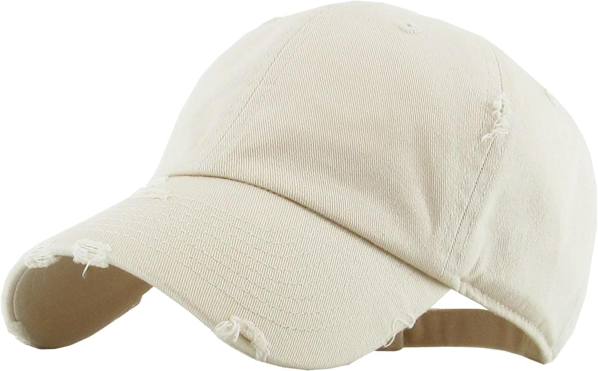 Vintage Washed Distressed Cotton Dad Hat Baseball Cap Adjustable Polo Trucker Unisex Style Headwear