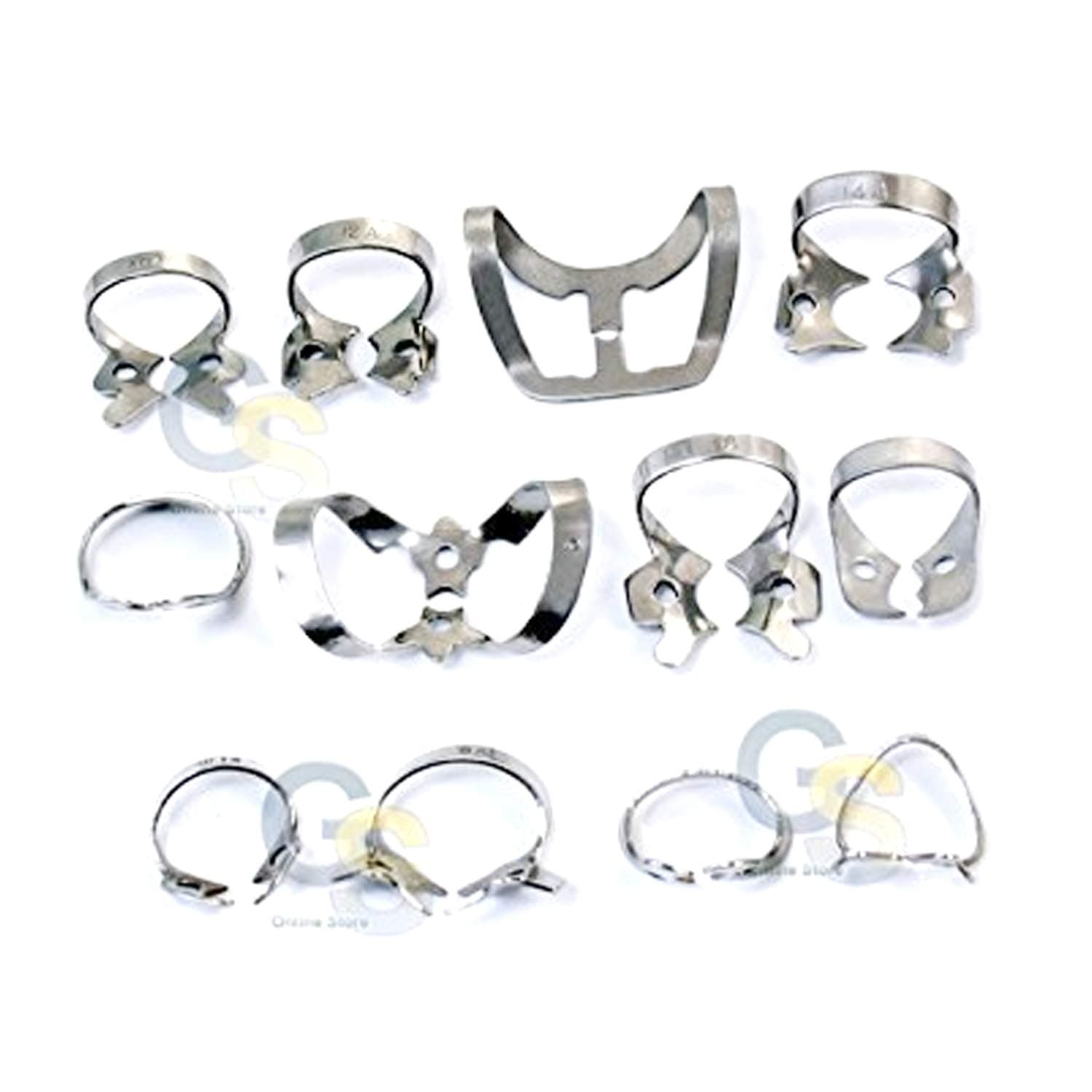 G.S 12 PCS ENDODONTIC CLAMP Set