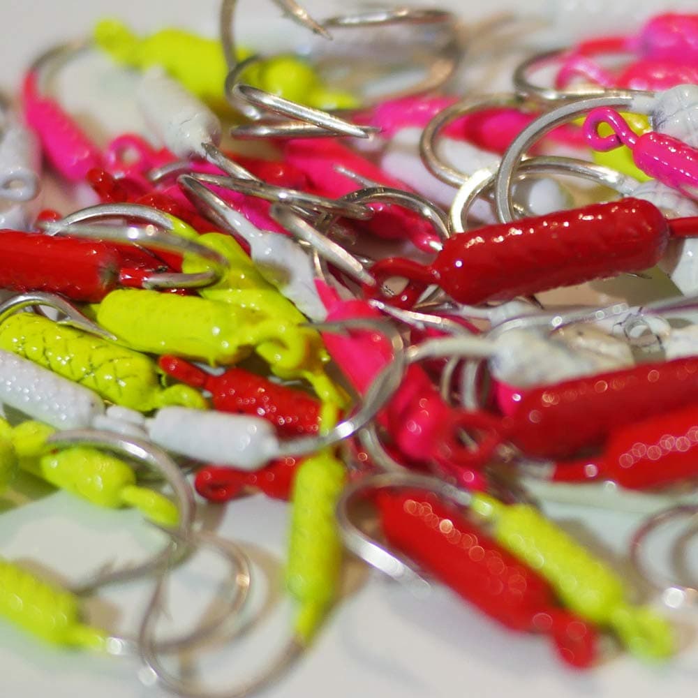 Yellowtail Snapper Jig - 75 ct -Mixed 5 Colors - Mixed Weights - 1/32, 1/16, and 1/8 oz