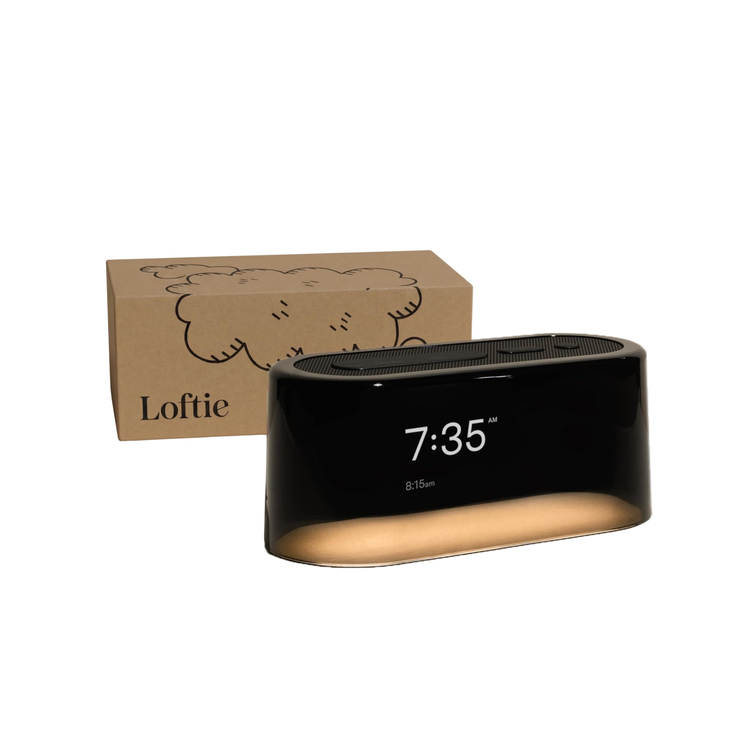 Alarm Clock with Sound Machine – Smart Alarm Clock with Night Light, White Noise, Bluetooth Speaker, 100+ Sounds Included Free, No Subscription Required, Blackout Mode- Black