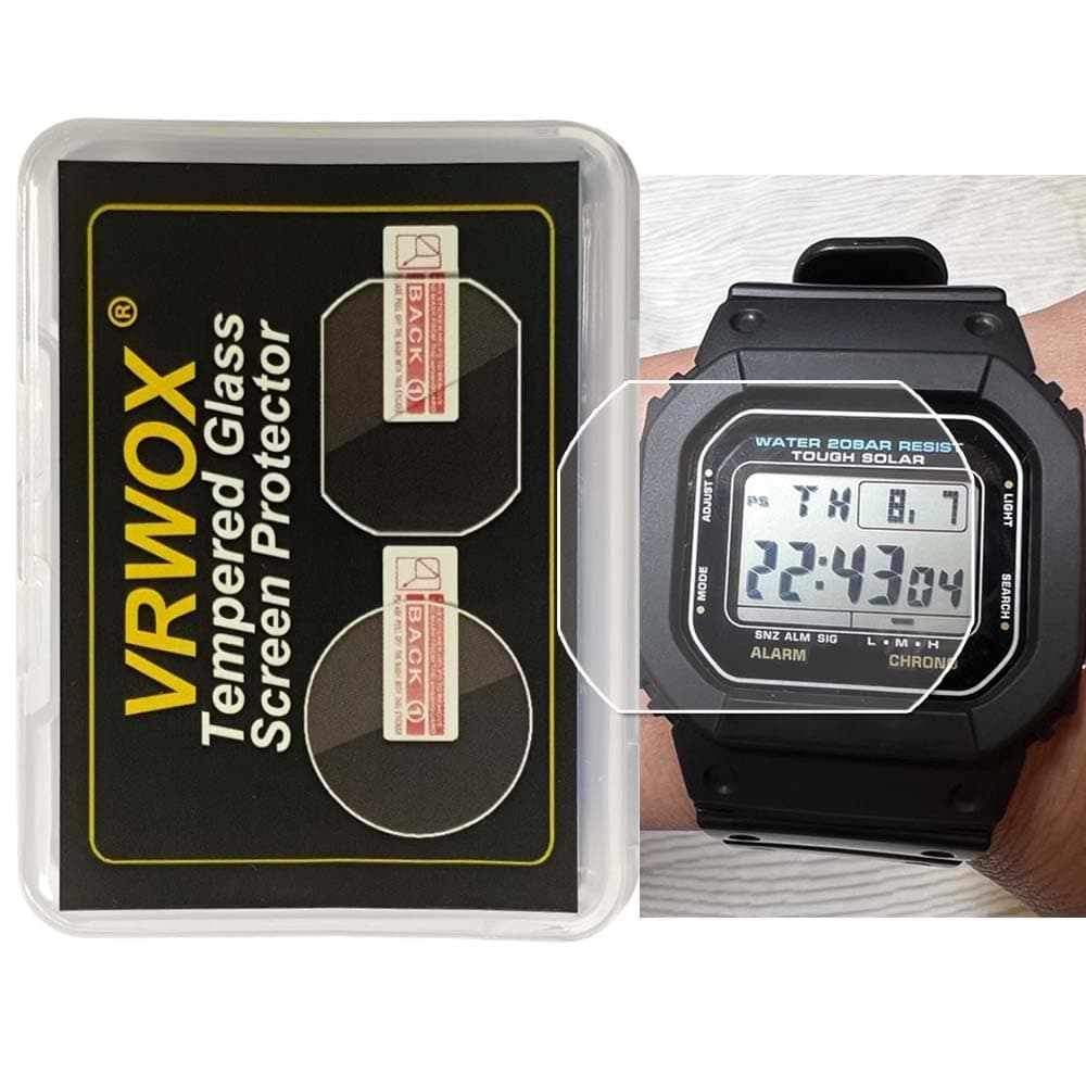 [2-Pcs ] Glass Screen Protector For G-5600UE-1JF G-5600 G-5600UE-1DR Watch,2.5D Rounded Edges 9H Premium Real Tempered Protector Anti Scratch,Anti-fingerprint Bubble-free 【G-5600】